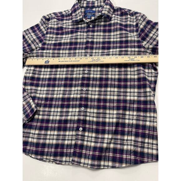 Apt. 9 Premier Flex Untucked Fit Men’s Small Button Up Shirt- Purple/Blue Plaid - Picture 4 of 7